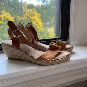 Beige/Brown Wedge Sandals
